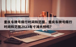 重庆车牌号限行时间和范围，重庆车牌号限行时间和范围2023有寸滩大桥吗？